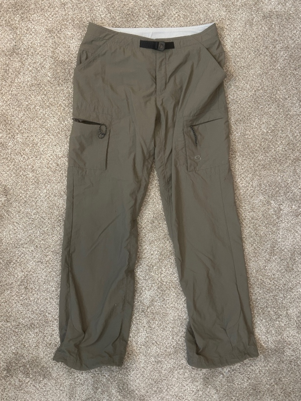 Mountain Hardwear Green Outdoor Hiking Camping Nylon Pants size 8 Regular